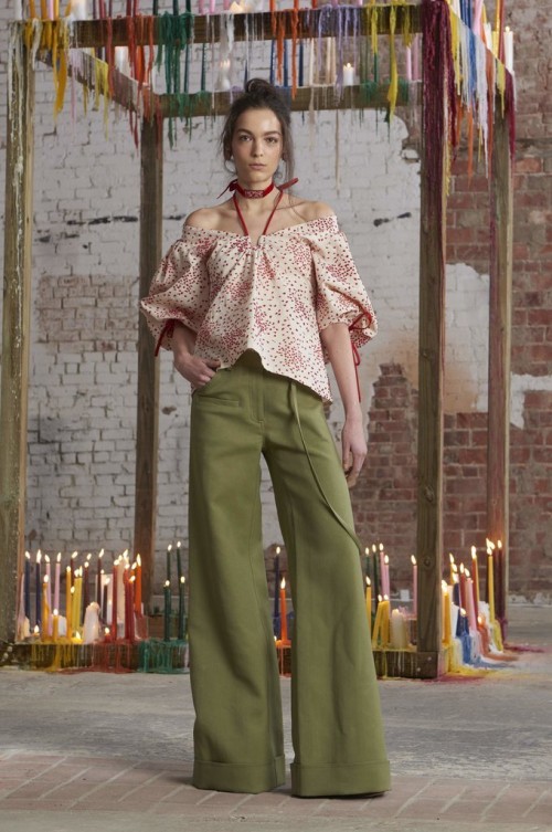 Ground-Your-Cherry-Red-Summer-Top-Military-Green-Khakis