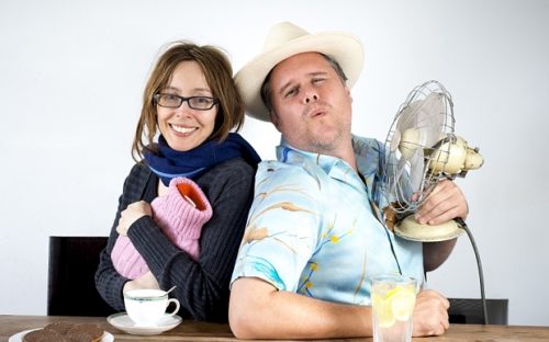 May0064279 picture by Geoff Pugh Anna and her husband Phil Robinson for a piece on fighting over temperature at their home near Alexandra Palace.