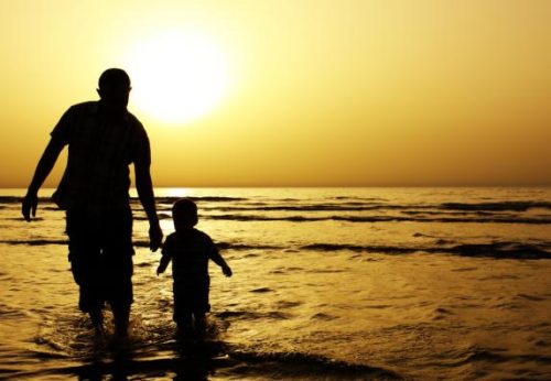 dad-and-child-sunset